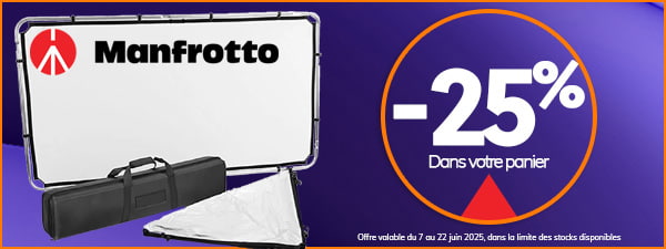 Manfrooto Offre 25% de remise dans votre panier